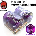 ウィール スピットファイア SPITFIRE SAPPHIRES 90DURO CUISERS 58mm CLEAR/PURPLE マーク・ゴンザレス