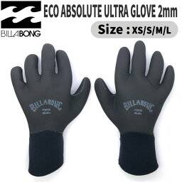 サーフグローブ ビラボン 23-24 BILLABONG ECO ABSOLUTE ULTRA GLOVE 5FINGER 2mm RECYCLER ENERGY JERSEY MESH SKIN 裏ジャージ BD018-905