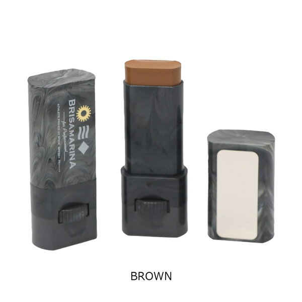 日焼け止め 顔用 BRISA MARINA ブリサマリーナ EX UVスティック アップサイクル 10g BROWN 保湿成分ハトムギ油約10倍 メール便配送
