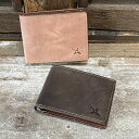 【Ain Soph(アインソフ)】オイルワックス焦がし/パラフィン加工牛革・札入れ付き札ばさみ/マネークリップ(DA1564-HP)※小銭入れはありません メン...