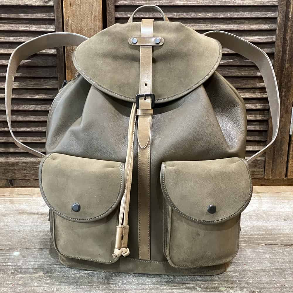 BAGGY PORTʥХݡȡˡۡJANUS CALF BACK PACK/̥եХåѥå٥̥եС緿쥶ååKZKM-1001Janus Calf Reverse Leather ǹդɡե륰쥤쥶ڥ쥶Хå׺ŹVertigo