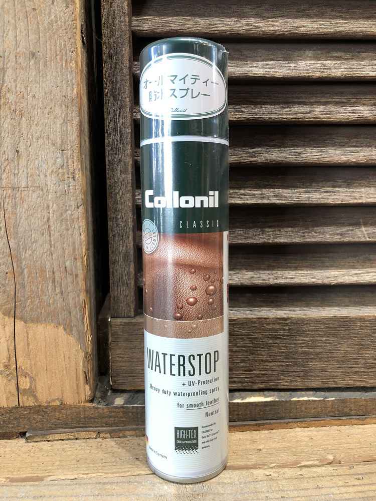 collonil/コロニル ウォーターストップスプレー/WATER STOP SPRAY 無色 レザーケア用品 防水スプレー UVプロテクション 紫外線から革を守る 【レザーバッグ革財布専門店Vertigo/ヴァーティゴ】