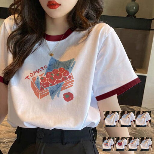 tシャツ 半袖 半袖Tシャツ Tシャツ 綿100% トップス プリント クルーネック カットソー tシャツ 半袖 半袖Tシャツ Tシャツ 綿100% トップス プリント クルーネック カットソー