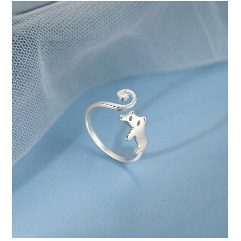 リング 指輪 猫 ジュエル バタフライ シンプル 人気 フリーサイズ サイズ調整可能 女性 レディース かわいい バレンタインデー ホワイトデー おしゃれ