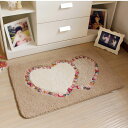 厚手 絨毯 可愛い ハート size:45*65cm トイレ カーペット 大人気 おしゃれ 玄関 じゅうたん 部屋 キレイ 新品 インテリア 寝室 プリンセスルーム 洗える