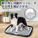 犬用トイレ ペットトイレ 大型犬 ペット メッシュ 犬トイレ 犬用トイレトレー 滑り止め ペット用品 トイレ 長さ65cm×幅50cm 犬のトイレ トレーニング お手入れ簡単 抗菌 マーキングポール付きトイレ 犬用トイレボックス 屋内 屋外 大型犬