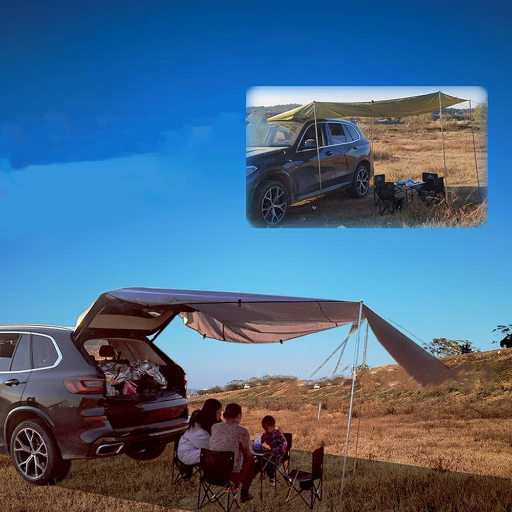 カーサイドタープ タープテント 車用 ルーフ タープ リアゲート カーサイドテント タープ テント 簡単 ..