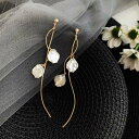 イヤリング レディース ダブル ビジュー 付 ロング バー イヤリング キャッチ ジュエリー イヤリング アクセサリー バネ式 痛くない 揺れる デザイン パーティー 結婚式 ブライダル おしゃれ ロング 誕生日プレゼント 女性