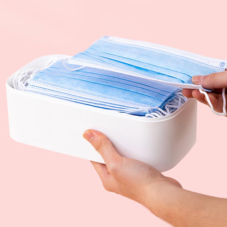 Verve Collectionのマスクストッカー 収納ケース ボックス マスクケース マスクホルダー マスク入れ 収納用品 大容量 使いやすい 使い捨てマスク シンプル 防水 防塵｜アングル3