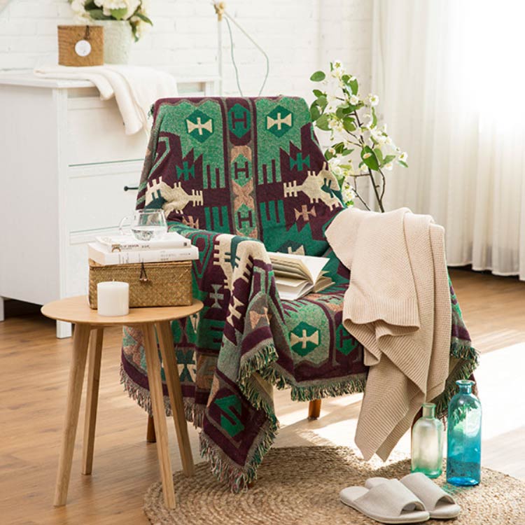 マルチカバー 大判 ソファーカバー ヴィンテージ テーブルクロス ひざ掛けマット ブランケット ラグ ベッドカバー ドアビーチ フリンジ 民族 エスニック風 北欧 傷汚れ防止 洗える おしゃれ