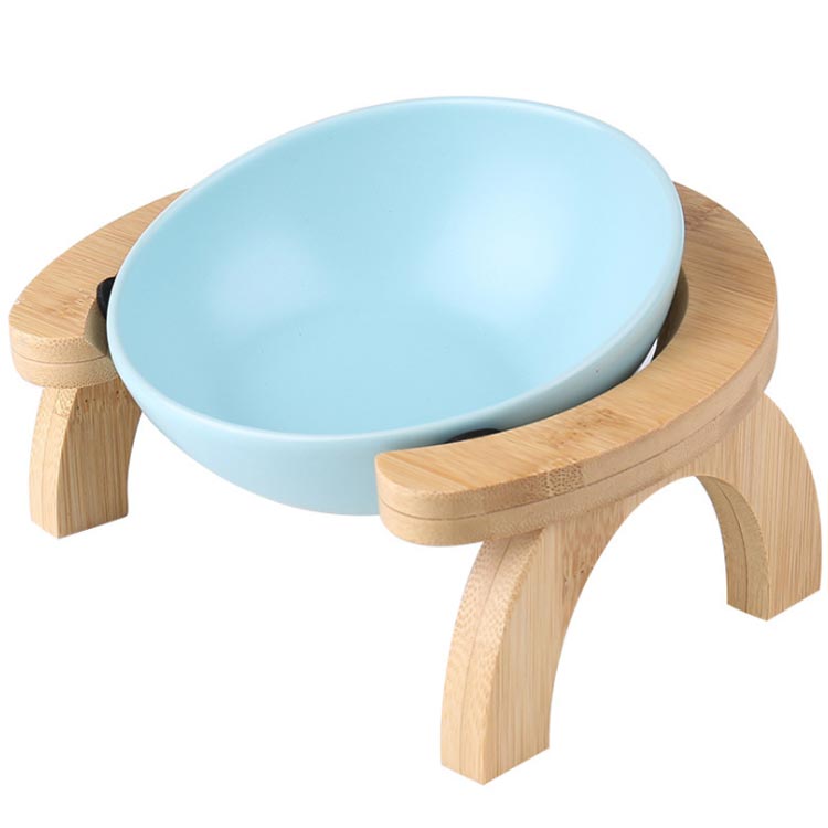 エサ皿 陶器 食器台 木製 高さ フー