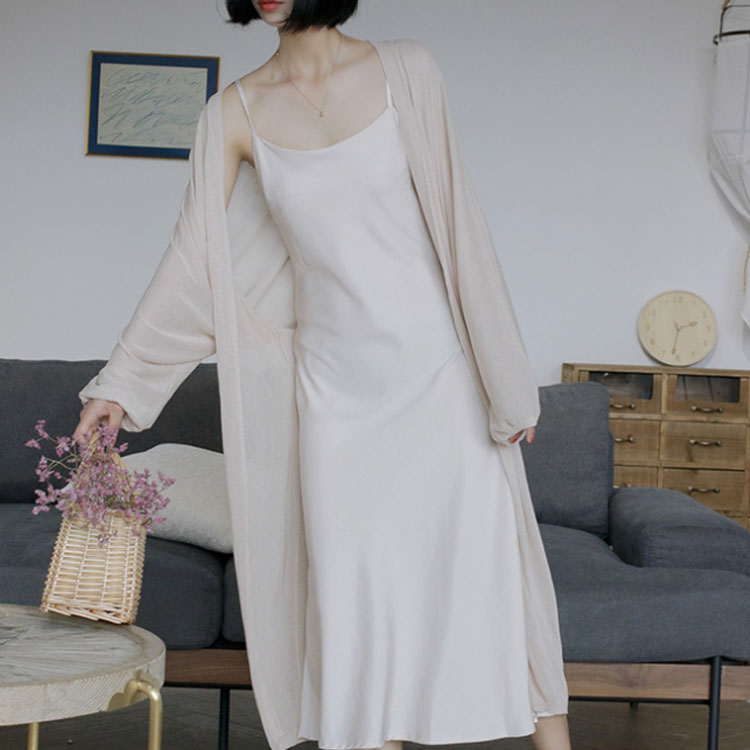 ロングカーディガン カーディガン レディース ニットカーディガン 長袖 マキシ丈 アウター 羽織り ゆったり 薄手 ニットトップス シンプル 冷房対策 お洒落