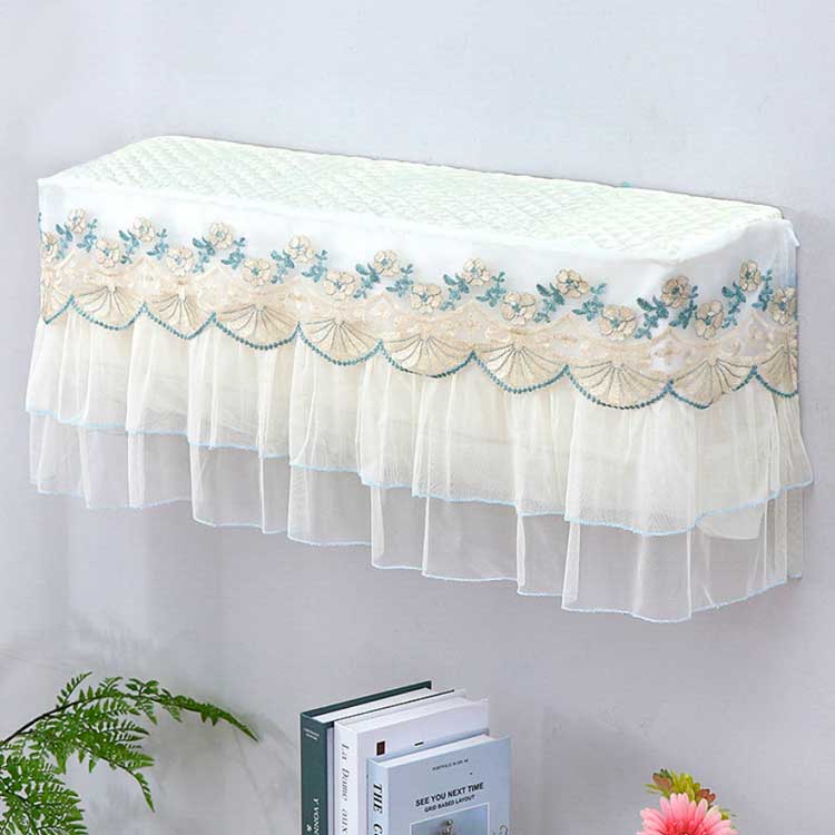 エアコンカバー 室内機 カバー レース 全包/電源を入れても取らない 収納カバー 防湿 防塵 汚れ防止 エ..