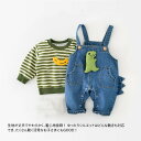 ベビー服 セットアップ 長袖 春 秋 男の子 女の子 キッズ 2点セット デニムサロペット パーカー ベビー 春服 オーバーオール ロンパース デニムパンツ 女児 かわいい 恐竜 子ども服 赤ちゃん 可愛い 幼児服 カジュアル 七五三 出産祝い 誕生日 記念写真 撮影 プレゼント