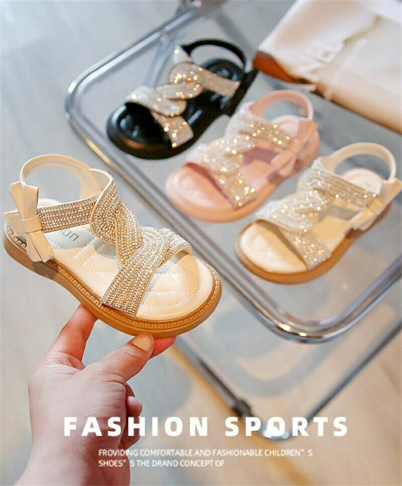 子供サンダル 女の子 ジュニア ガールズ サンダル ドレス キッズ サンダル キラキラ フォーマル 靴 シ..