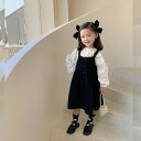 子供服 女の子 ワンピース 長袖 春 秋 サロペット 2点セット ブラウス シャツ 子供 キッズ服 吊りスカート 女児 サロペットスカート トップス 子供服 入園式 入学式 卒園式 卒業式 結婚式 発表会 演奏会 七五三 コンクール フォーマル 子供用 韓国風 普段着cossie025z