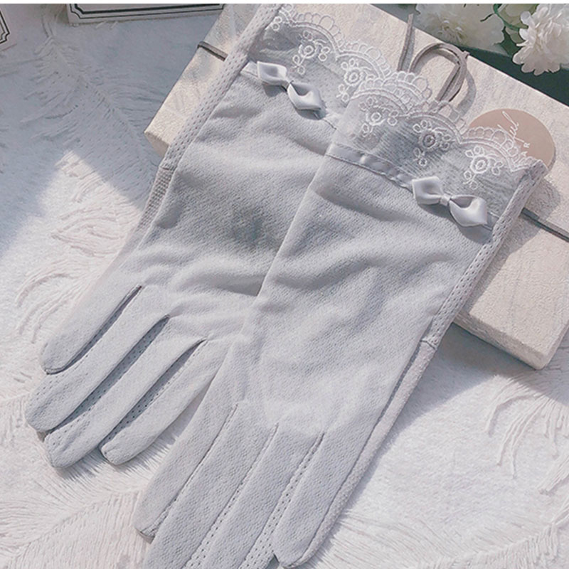 手袋 レース UV手袋 レディーススマホ対応 タッチパネル対応 メッシュ 紫外線対策 大人 上品 きれいめ 花柄 刺繍 春 夏