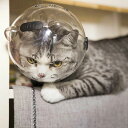 猫 口輪 猫 マズル 新型 ペットマスク 透明 軽量 通気性UP 爪切り 補助用 噛み付き防止 傷舐め防止 拾い食い防止 小型犬 猫 首輪 ヘッドギア マスク (L)