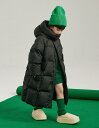 綿服 キッズ 綿入りジャケット ガールズ 秋冬 中綿パーカー フード付き ロングコート 中綿コート 女の子 アウター コート 羽織 フルジップ ハイネック 防寒服 立ち襟 あったか きれいめ(4)