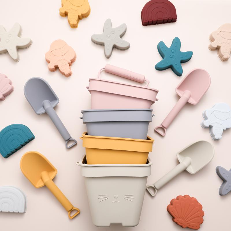 Verve Collectionの砂遊び 砂場セット 砂遊びおもちゃ シリカゲル 子供 室内遊び 砂遊び 水遊び カラフル アウトドア遊び おでかけ遊び 海水浴 川遊び ビーチ遊び お風呂用おもちゃ 携帯に便利 折りたたみ可能 男の子 女の子 誕生日のプレゼント 6点セット｜アングル2