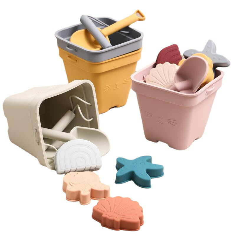 Verve Collectionの砂遊び 砂場セット 砂遊びおもちゃ シリカゲル 子供 室内遊び 砂遊び 水遊び カラフル アウトドア遊び おでかけ遊び 海水浴 川遊び ビーチ遊び お風呂用おもちゃ 携帯に便利 折りたたみ可能 男の子 女の子 誕生日のプレゼント 6点セット｜アングル3