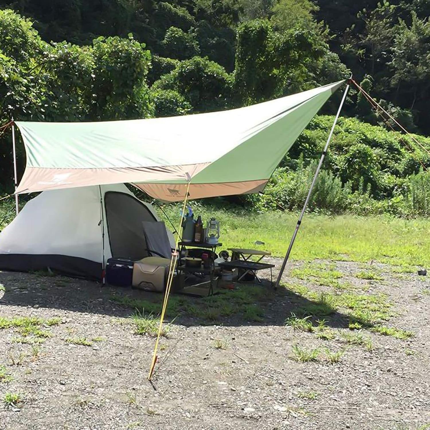 タープポール テントポール 2本セット 独立式 30mm 軽量 スライド式 アウトドア ハイキング 滑り止め ..