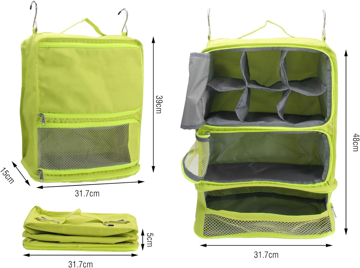 収納ボックス 吊り下げ 3段 インナーバッグ 衣類 つりさげ 収納 ラック 旅行 出張 持ち運べるクローゼット 省スペース 大容量 衣装ケース オーガナイザー