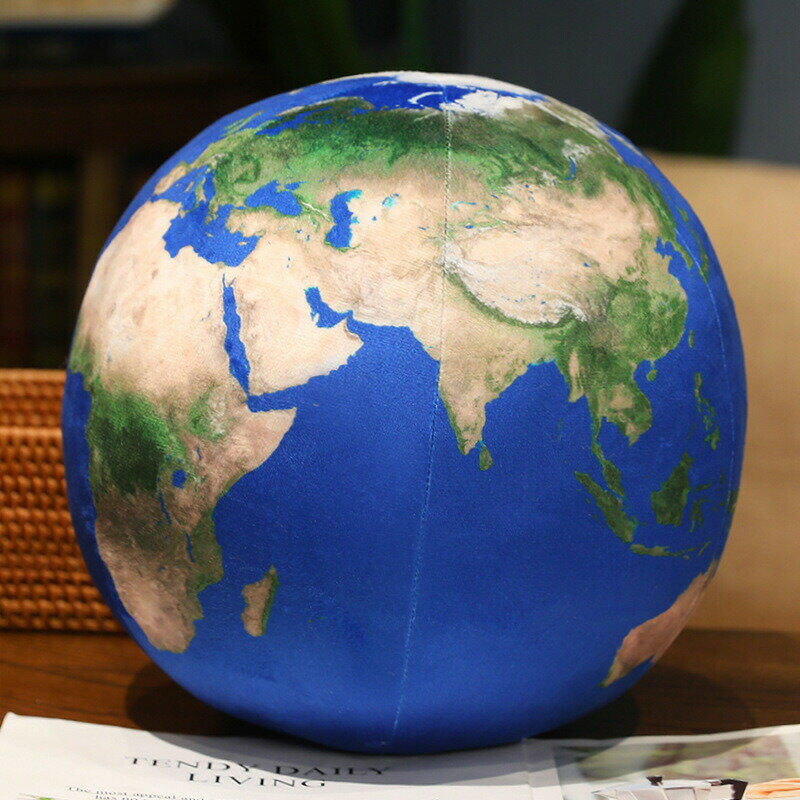 地球枕 抱き枕 もちもち ぬいぐるみ 家庭用ボールクッション 部屋飾り 抱き枕 添い寝枕 可愛い 贈り物 ブルーアースプラネット枕 クッション ソファボール枕 球形クッション 地球儀 おもちゃ 地球 置物 飾り 店飾り プレゼント ブルー 27cm
