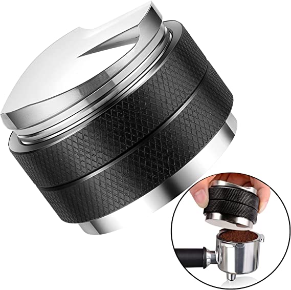 エスプレッソコーヒータンパー 51mm ディストリビューター エスプレッソマシンアクセサリー コーヒータ..