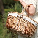 【PT10倍+10%OFFクーポン】ピクニック バスケット カゴバック ランチボックス おでかけ ピクニック インテリア ラタン籐 サマー リゾート 手編み 北欧 雑貨 ペットキャリー 父の日