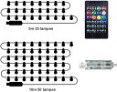 スマート 屋外用 RGB イルミネーション ツリー ガーデン装飾 ガーランド照明 LED ストリングライト リモコン 専用アプリ USB給電式 DIY 自由オリジナル 情景 音楽モード クリスマス 飾り 防水IP44 (5M25電球/10M50電球) 父の日