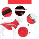 XL-6XL! ドッグウェア 背中開き 中綿 ジャケット ボアフリース 中型犬 大型犬 向け 犬服 秋 冬 ダウン コート ハイネック 袖なし ハーネス 厚手 裏起毛 防寒 防水 軽量 撥水 着脱簡単 背中ファスナー 暖かい ボアジャケット 反射テープ付き 無地 シンプル 3XL 【】