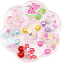 【 】 イヤリング クリップ式 子供 イヤリングセット 女の子 可愛い 月と蝶 2 in 1 ピアス アクセサリー 誕生日プレゼント おもちゃ