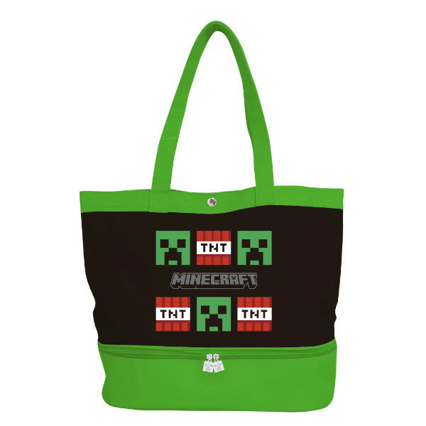 ビニールトート トートバッグ マインクラフト プールバッグ キッズ 子供 for クリーパー マイクラグッズ Minecraft カバン 鞄