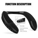 ウェアラブルネックスピーカー Bluetooth ワイヤレス 首掛け スピーカー内蔵マイク オーディオ用3Dサウンド ハンズフリー 肩掛け スピーカー電話/スポーツ/音楽/テレビ劇場に適用