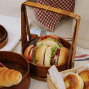 弁当箱 2段 お弁当箱 持ち手付き 木製 おべんとう箱 蓋付き お弁当 箱 お花見 アウトドア ピクニック