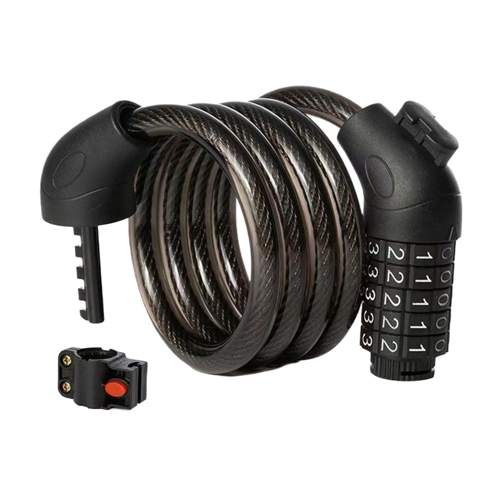 電動キックボードロック - 防犯 頑丈 自転車ケーブルロック - 自転車アクセサリー 青少年 大人向け ハ..