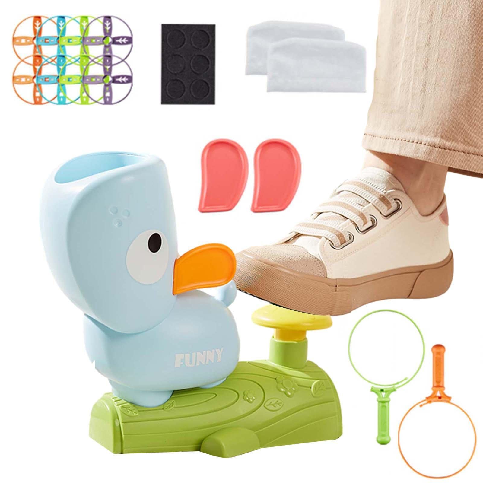 空飛ぶ円盤 投げおもちゃ 踏んで発射 空飛ぶ ゲーム 足と手と目の調整おもちゃ アウトドアスポーツ 滑..