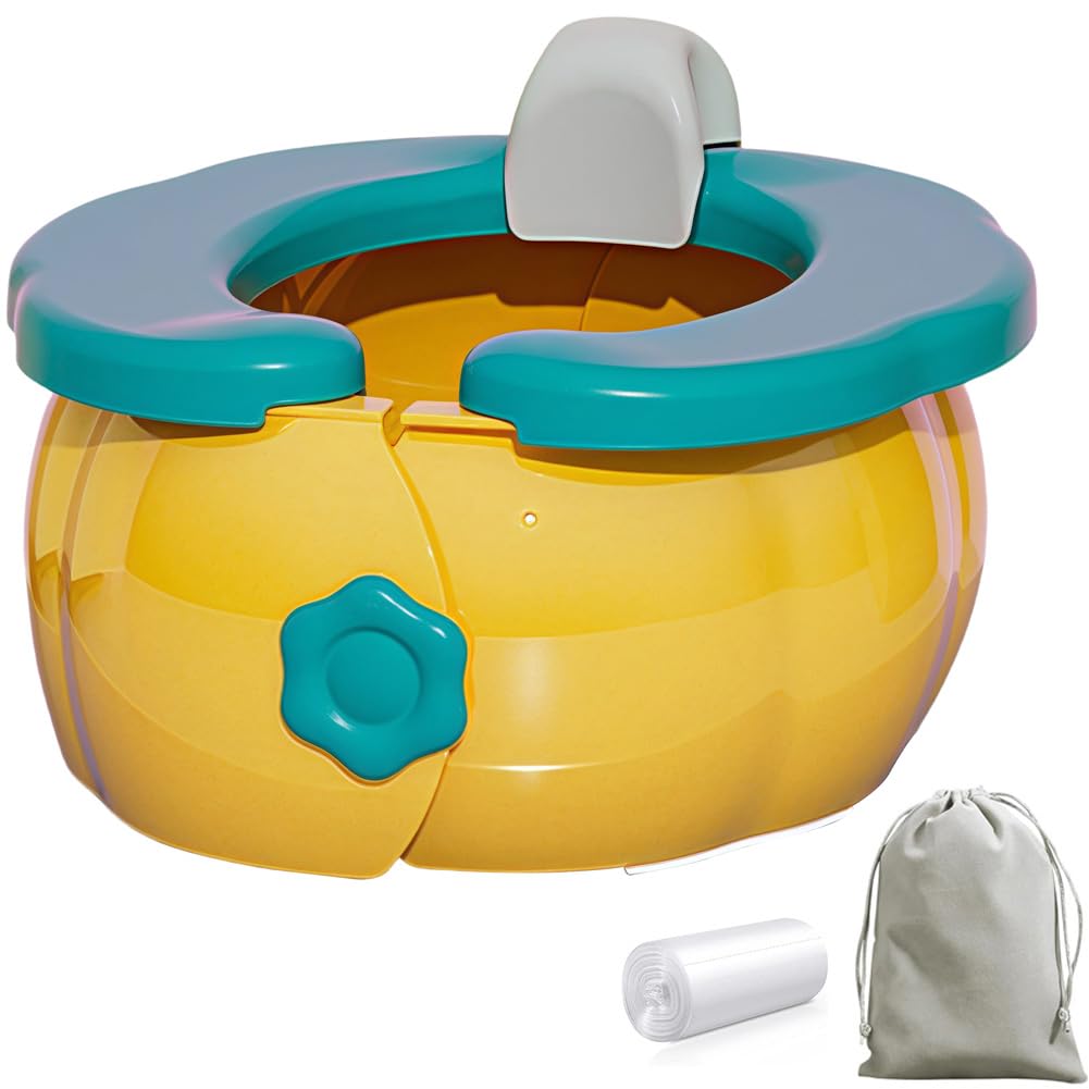 簡易トイレ おまる 補助便座 子供トイレトレーニング トイレポータブル 専用ビニール袋20枚 オマル ト..