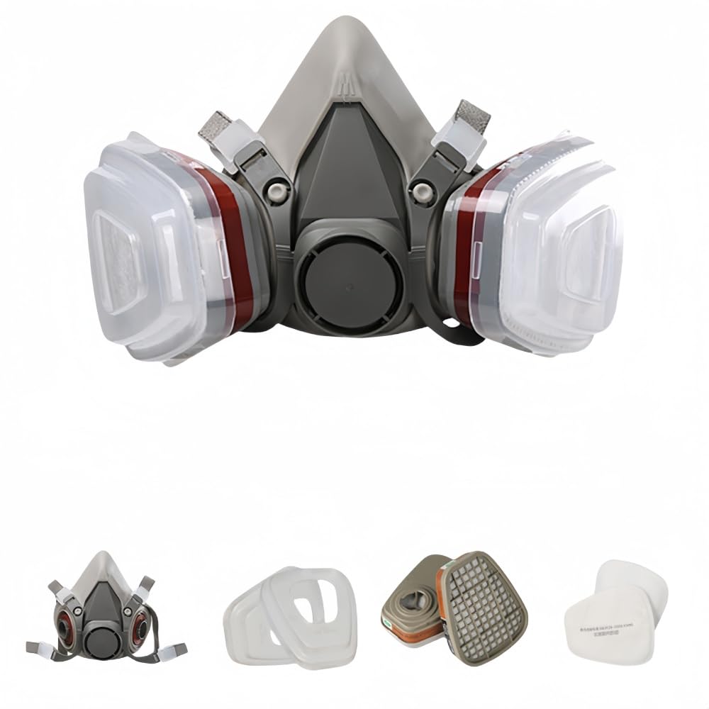 [] フルフェイスマスク フィルター付きフェイスマスク 再利用可能なフルフェイスマスク 6200 マスク 木..