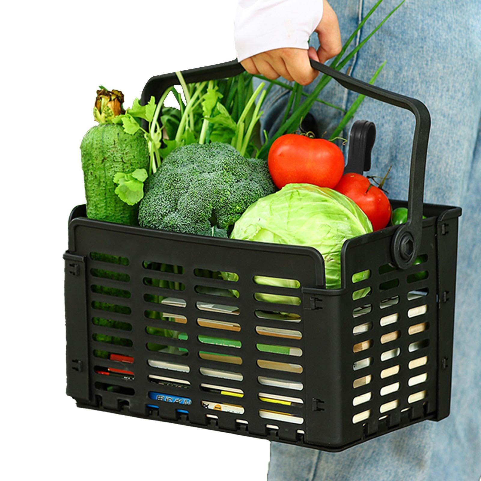 自転車かご 折りたたみ式 脱着式 前かご 後ろかご バスケット プラスチック製 マウンテンバイク クロスバイク 折り畳み自転車 通勤車等用