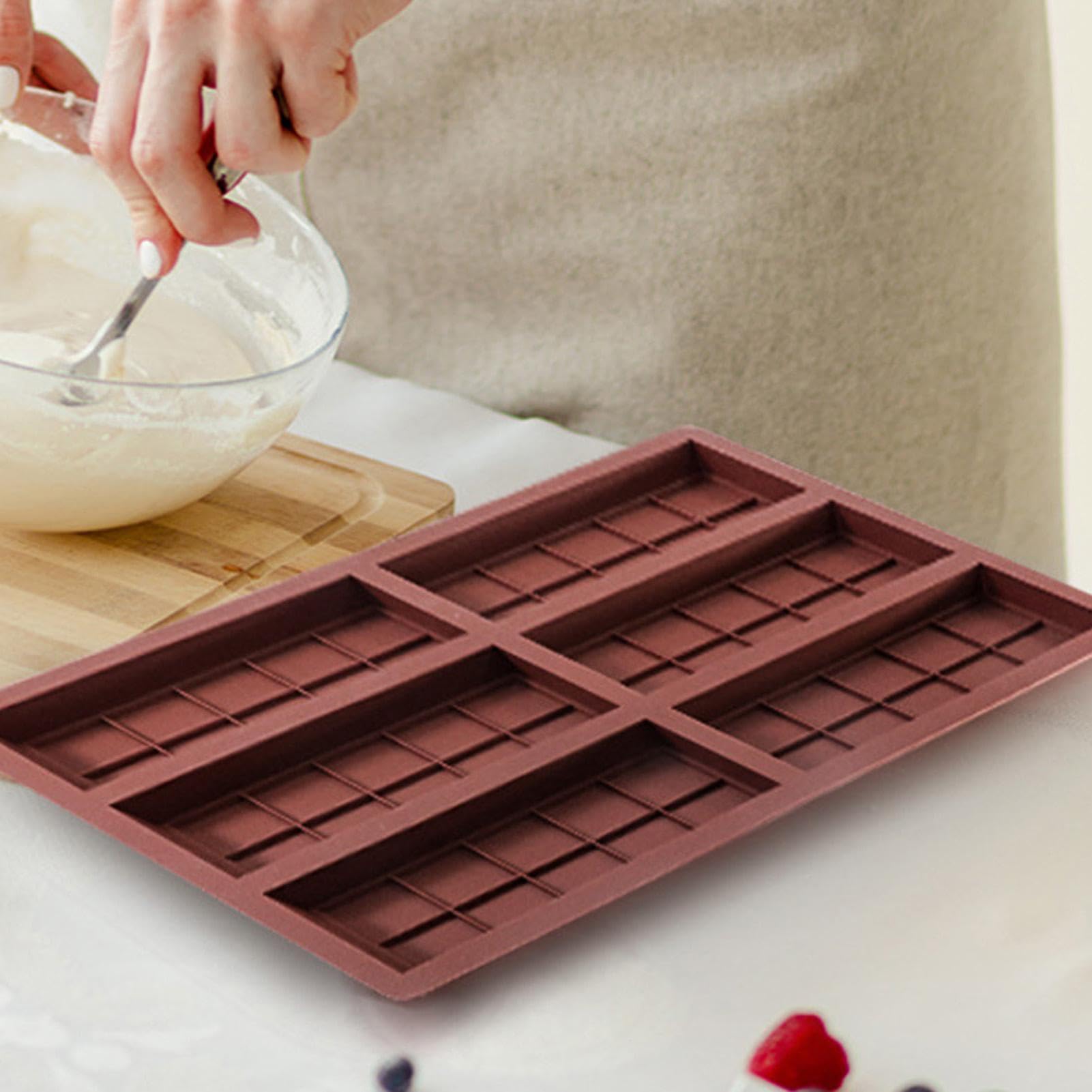 チョコレート型 長方形シリコンキャンディ型 型 シリコンモールド チョコ シリコン チョコレートバー型..