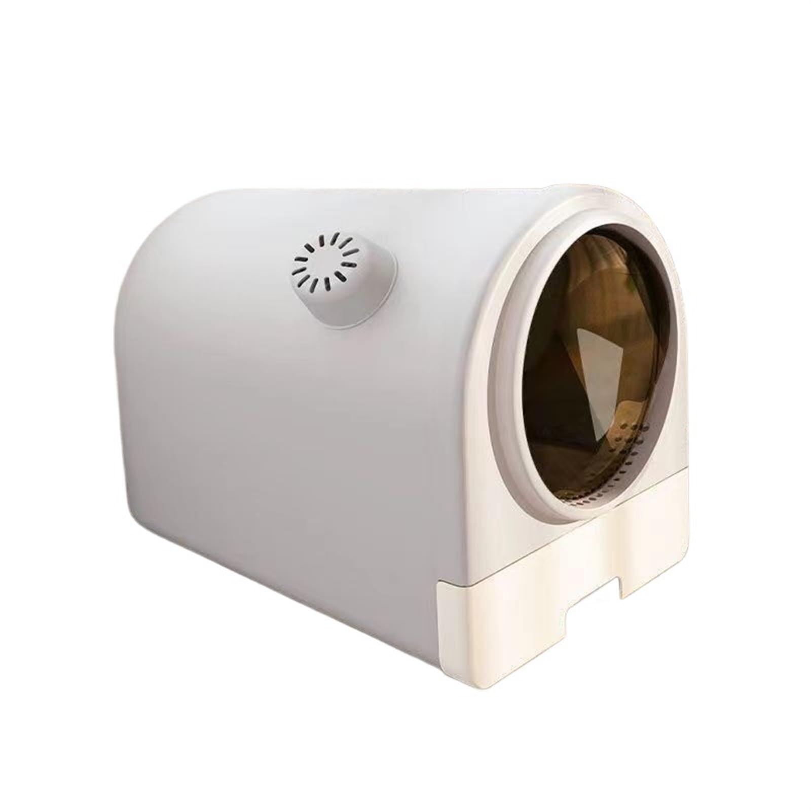 ペットのトイレ 蓋付き猫用トイレパン、完全に密閉された引き出し付き猫用トイレボックス、防滴大型猫用トイレ、おしゃれな猫用トイレスコップ付き、お手入れ簡単 ゴミ箱()