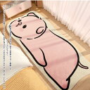 ベッドサイドカーペット 動物 かわいい ウサギ 猫 パンダ 豚 子供部屋 カーペット かわいい ラグマット 洗える 絨毯 滑り止め 洗濯可能 折り畳み可能 60*160cm 大きい ルーム用品 寝室 屋内 吸水性 床暖房 実用品 引越し 新生活 快適