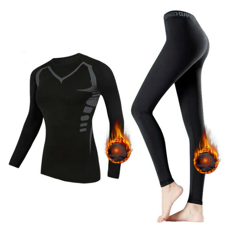 あったか コンプレッションウェア タイツ 裏起毛インナー スノーボード スキー 発熱 保温 【上下セット..