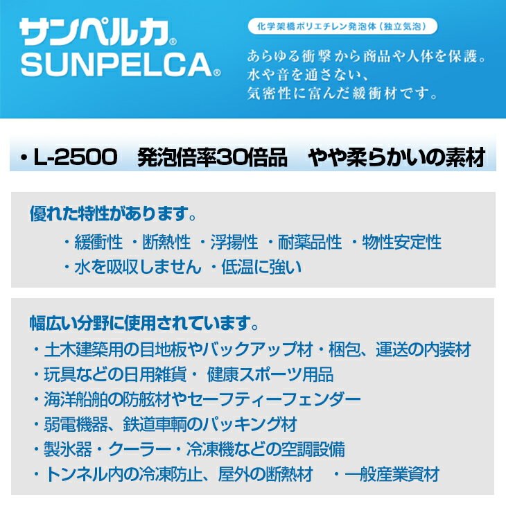 サンペルカ/L-2500/白色 厚さ3mm×幅...の紹介画像3