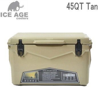 アウトドア キャンプ iceage アイスエイジクーラーボックス 45QT 42.6L Tan ILC045TAN 送料無料【VF】