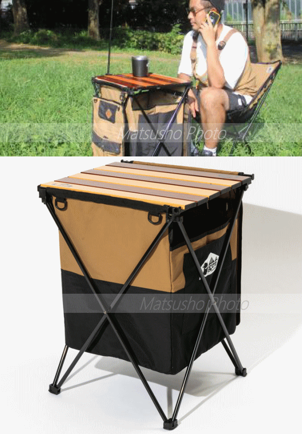 【24時間限定最大8,000円OFFクーポン配布中!9/1限定】アウトドア キャンプ grm outdoor GO0467F MEKAKUSHI SIDE TABLE BLACK サイドテーブル 送料無料