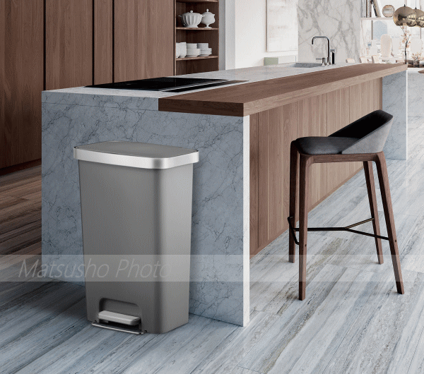 ＼掲載ショップ限定最大6,000ポイントキャンペーン/ペダル式 ゴミ箱 ダストボックス ステップ式 ごみ箱 EKO ハナステップビン 45L EK6266-45L-GR グレー イーケーオー 送料無料【SP】 [3]