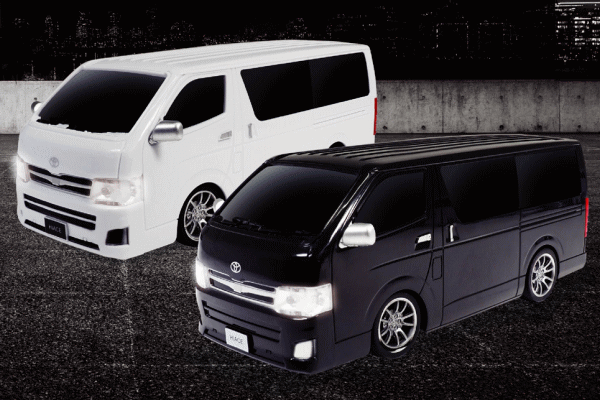【最大5,000円OFF！26日1:59まで】ハック ラジコン 電池式 フルファンクション ラジオコントロールカー ラジコンカー 電動RCカー ライト点灯 HAC ブラック ホワイト RCトヨタ ハイエース 4591 3